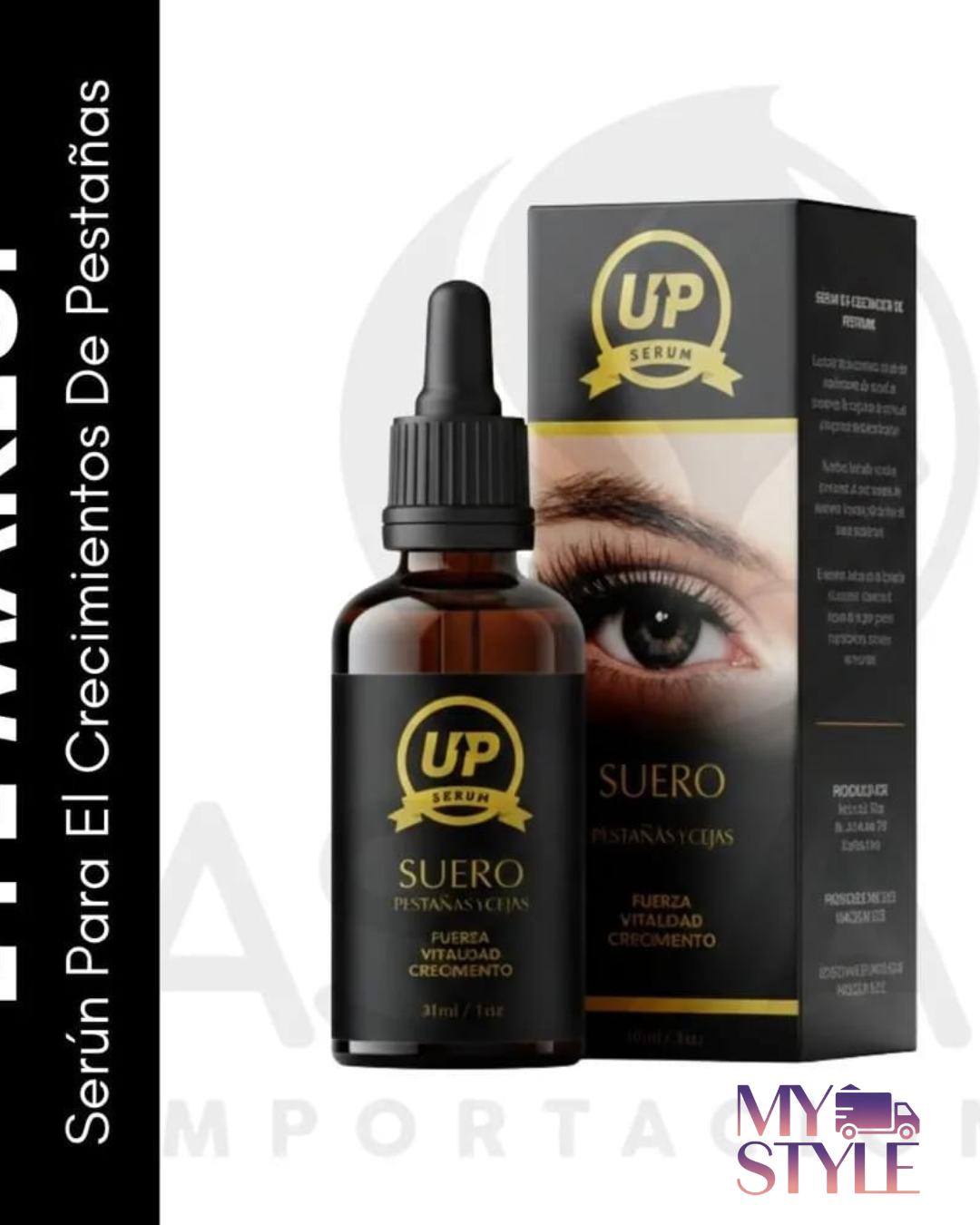 Serum UP pestañas y Cejas Más Largas y Fuertes ✨ Obtén un milagro natural sin extensiones costosas