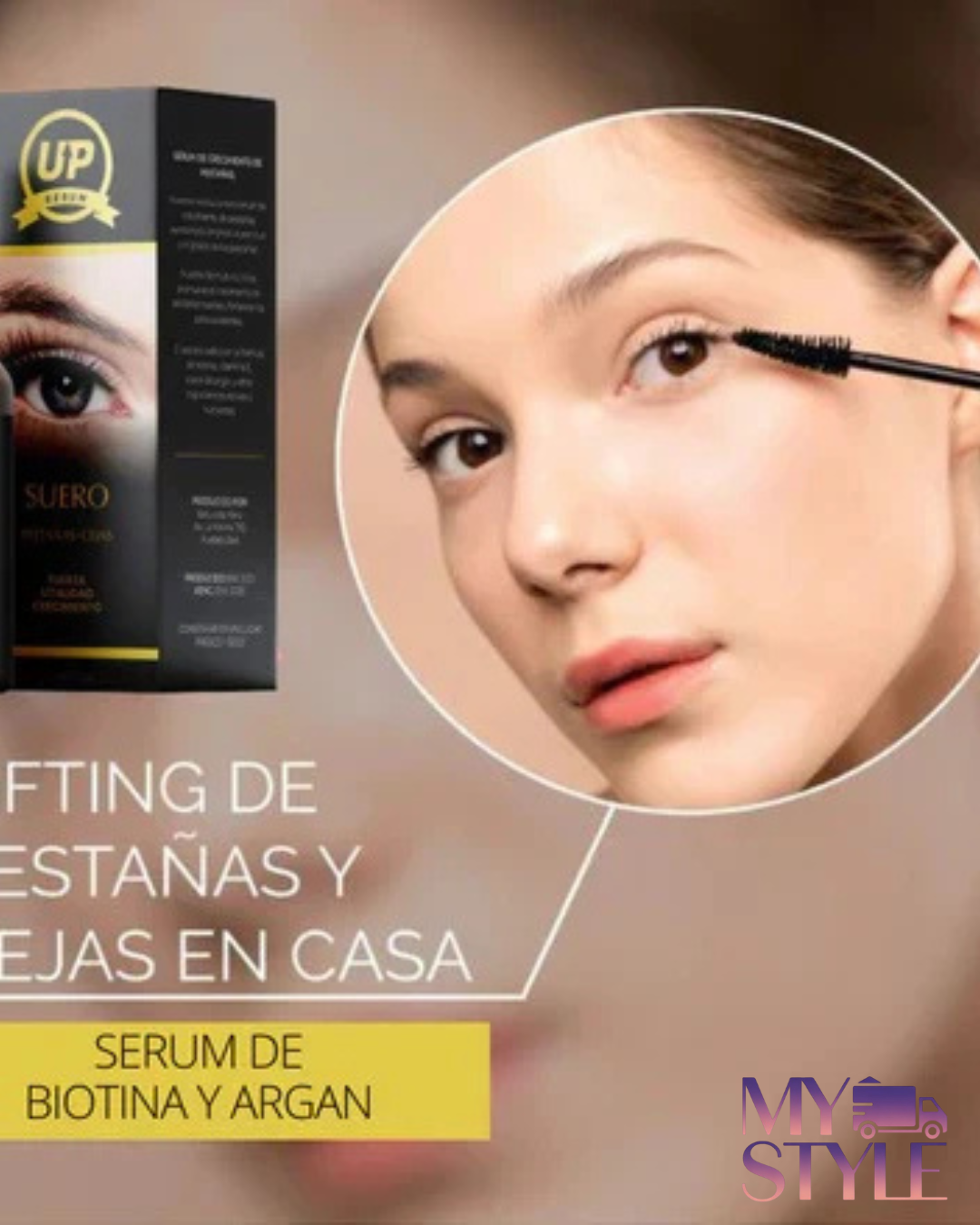 Serum UP pestañas y Cejas Más Largas y Fuertes ✨ Obtén un milagro natural sin extensiones costosas