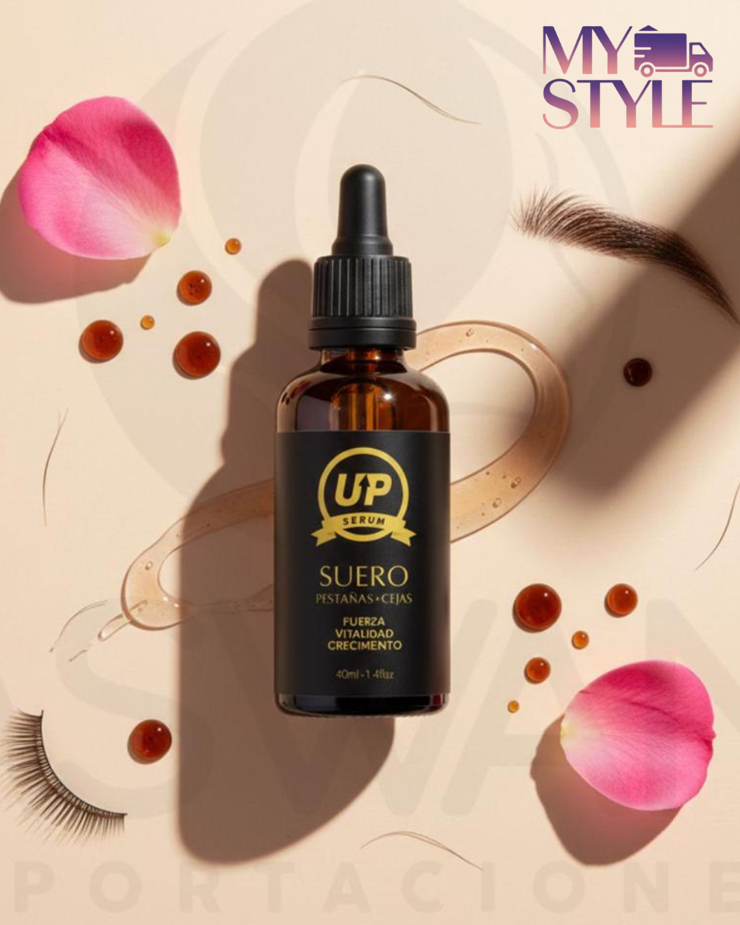Serum UP pestañas y Cejas Más Largas y Fuertes ✨ Obtén un milagro natural sin extensiones costosas